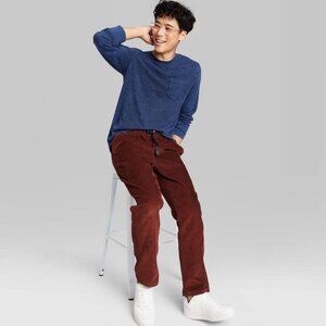 Original Use™ Men's Regular Fit Crewneck Long Sleeve T-Shirt, Small, Navy Blue‎